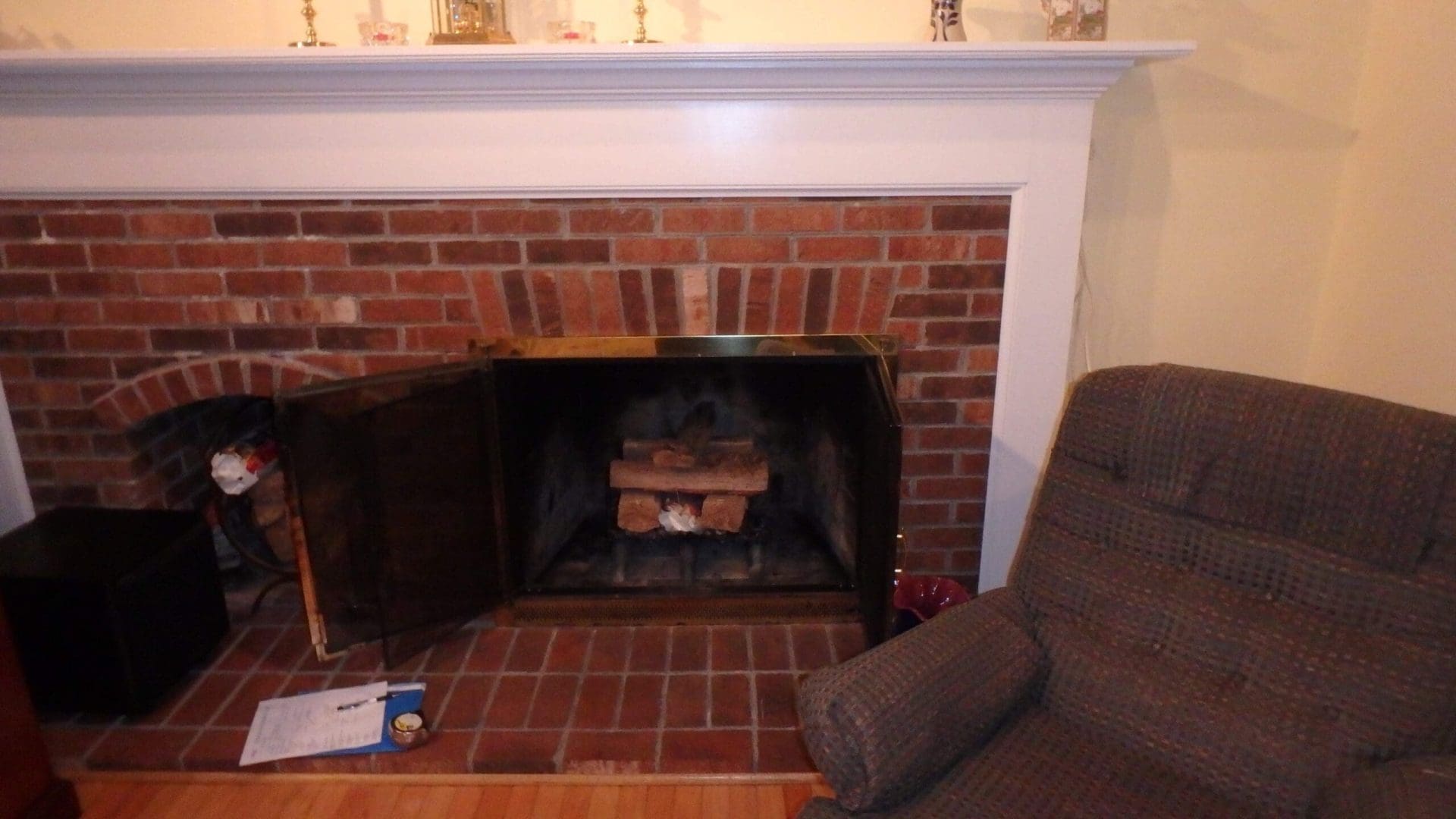 old gas fireplace